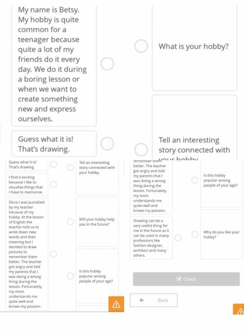 Match parts of the monologue with the questions​