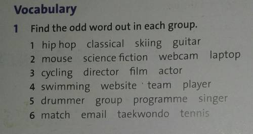 Fid the odd word out in each group. көмек​