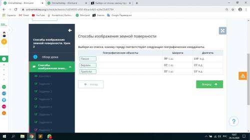 Выбери из списка, какому городу соответствуют следующиегеографические координаты.Широ ДолгоГеографич