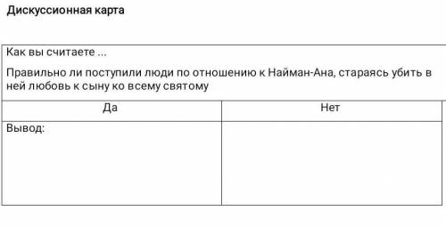 Как вы считаете ... Правильно ли поступили люди по отношению к Найман-Ана, стараясь убить в ней любо