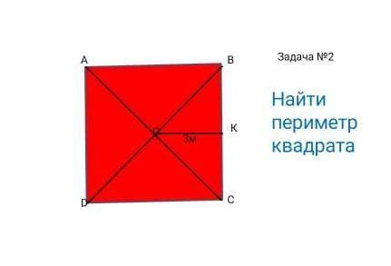 Найти периметр квадрата