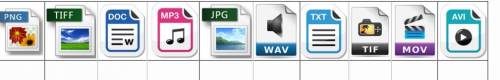 В пустые ячейки таблицы напротив форматов (расширений) файлов впишите их форму представления: тексто