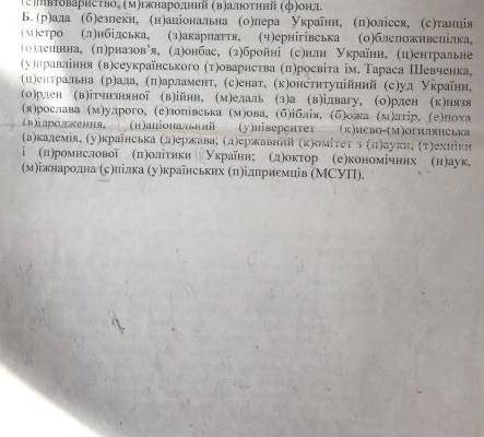 Розкрийте дужки та вставте велику або малу літеру