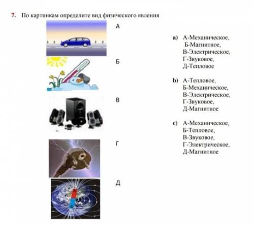 По картинкам определите вид физического явления​