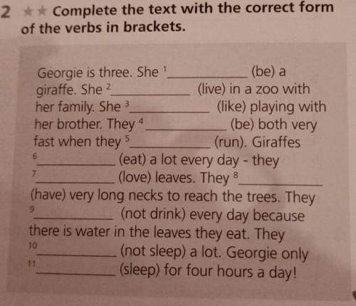 **Complete the text with the correct formof the verbs in brackets.