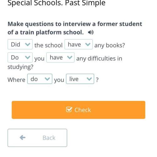 Make questions to interview a former student of a train platform school. Did the school have any boo