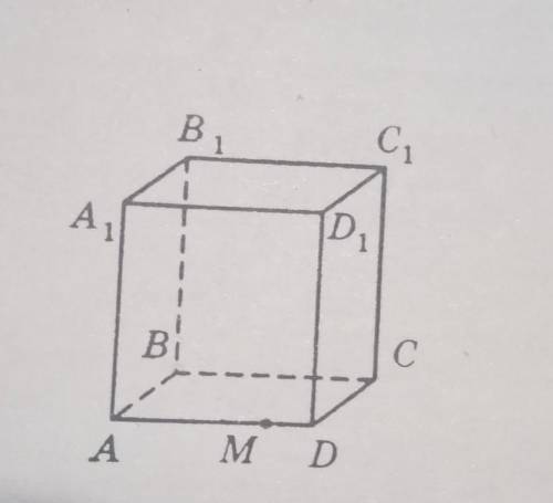 По данным рисунка постройте : точки пересечения прямой CM с плоскостью BB1A1 и прямой A1M с плоскост