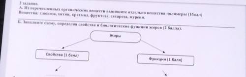 2 задание. А. Из перечисленных органических веществ выпишите отдельно вещества полимеры ( )Вещества: