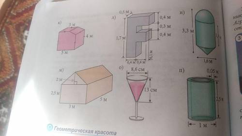 Найдите полные поверхности тел, изображенных на рисунке