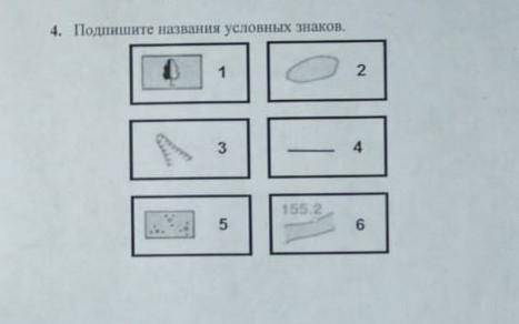 4. Подпишите названия условныхЗнаково17.23456​