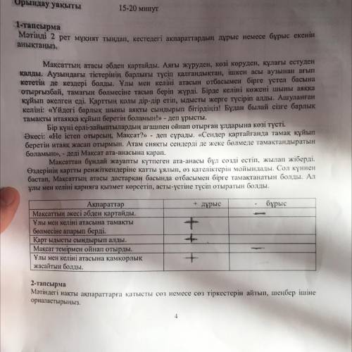 2-тапсырма Мәтіндегі нақты ақпараттарға қатысты сөз немесе сөз тіркестерін айтып, шеңбер ішіне орнал