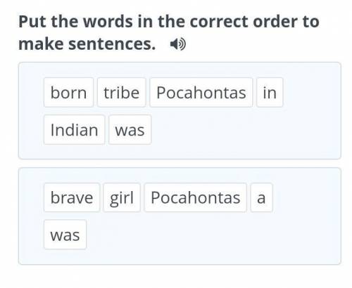 Put the words in the correct order to make sentences​