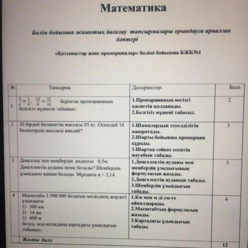 Бжб математика комектесинишши