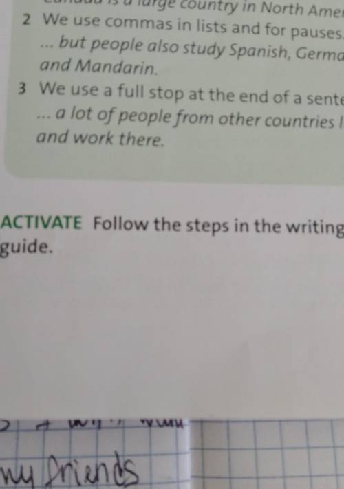 5 ACTIVATE Follow the steps in the writing guide.​