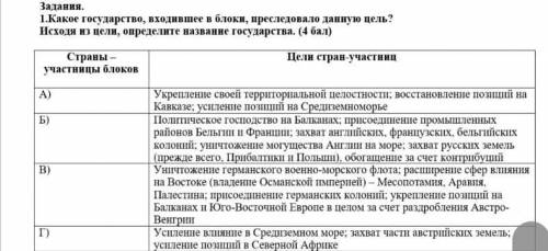 какое государство входившее в блоки преследовало данную цель?