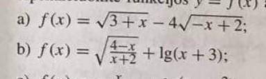 Посчитайте область определения функции y=f(x)​