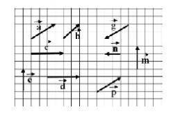 Алдараа 1. Используя рисунок, приведите по два примера:а) равных векторов;b) коллинеарных векторов:с