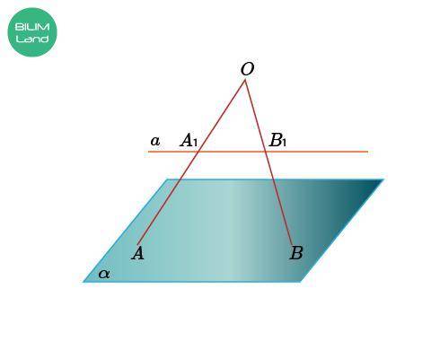 кто делал онлайн мектеп На рисунке a ∥ α, A, B ∈ α, A1, B1 ∈ a и AA1 ∩ BB1 = O. Если AA1 = 12, A1O =