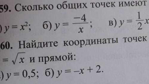 Номер 159 и номер159.сколько общих точек имеют графики функций у= 160.найдите координаты точек ппрес