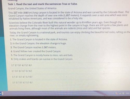 Reading Task 1 .Read the text and mark the sentences true or false​