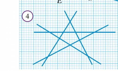 НУЖНА ВАША Сколько прямых линий показано на картинке? Какие точки пересечения этих двух?​