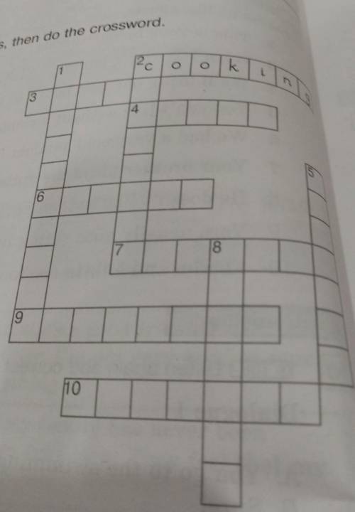 Look at the pictures and complete the sentences, then do the crossword.​