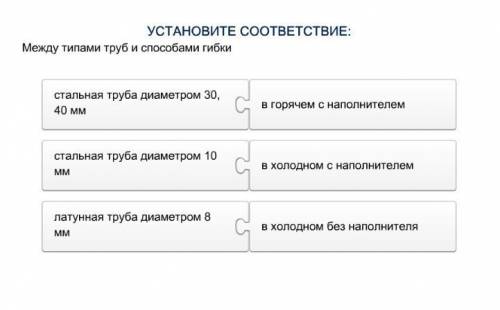 Установите соответствие