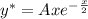 y^*=Axe^{-\frac{x}{2}}