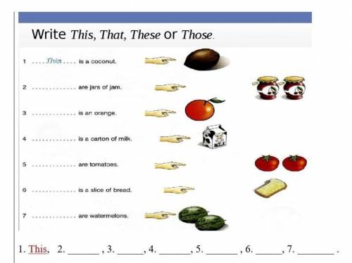 ) Choose the correct demonstrative pronoun. Выберите правильное слово This / That, These / Those: ​