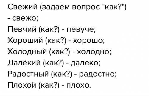 Упражнение 10. От прилагательных образуйте наречия. Образец: Осторожный — (как?) осторожно. Свежий,