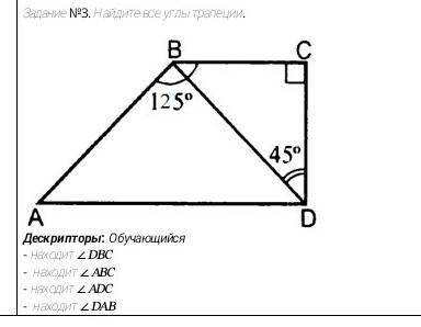 Найдите все углы трапеции зарание