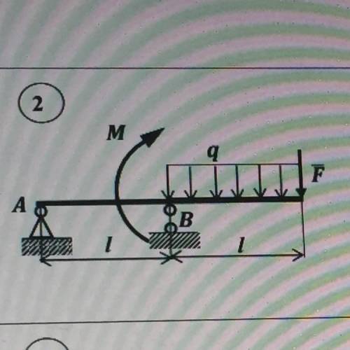 Определить реакции опор балки AB — — — Xa,Ya,Rb И выполнить проверку правильности решения I=3м М=