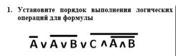 Информатика Порядок выполнения логических операций