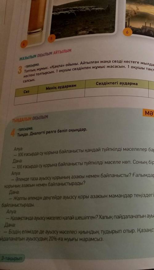 10 тапсырма Диалогті оқып, жоспар құр. жоспарға сүйеніп, өз сөзіңмен баянда. На тему Ауызсу қоры не