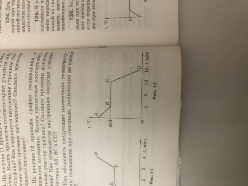 На рисунке 12 приведён график охлаждения и кристаллизации алюминия. Каким процессам соответствуют ит