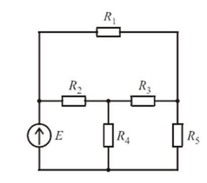 очень нужна Вычислить ток I5, если E = 12 В; R1 = 120 Ом; R2 = 60 Ом; R3 = 60 Ом; R4 = 120 Ом; R5 =