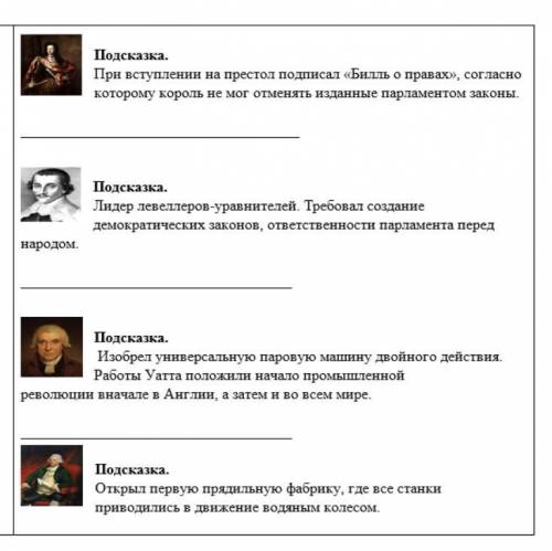 История в лицах. Назовите имя, используя подсказку.