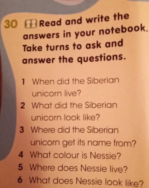 30 Read and write answers in your notebook.Take turns to ask andanswer the questions.1 When did the