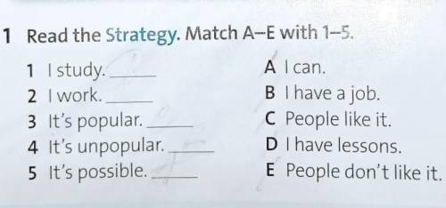 1 Read the Strategy. Match A-E with 1-5​