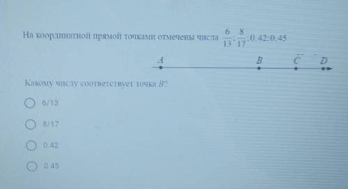 8 На координатной прямой точками отмечены числа(4:04513 12Какому челу соответствует точке B​