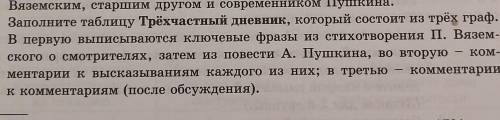 заполните таблицу трехчастный дневник,который состоит из трез граф.в первую выписываются ключивые фр