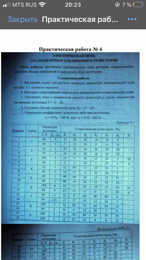 Практическая работа по электротехнике Электрическая цепь со смешанным соединением резисторов .Цель р