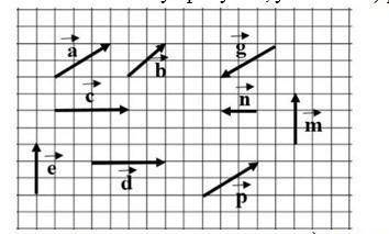 Используя рисунок укажите а) равных векторов б) перпендикулярных векторов ​