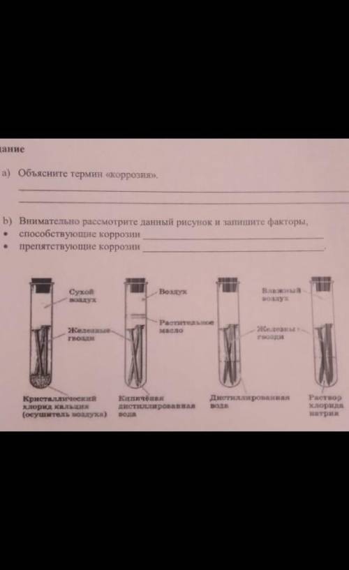 Внимательно рассмотрите данные рисунок и запишите факторы коррозии​