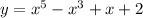 y=x^{5} -x^{3} +x+2