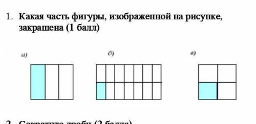 Какая часть фигуры, изображенной на рисунке, закрашена ​