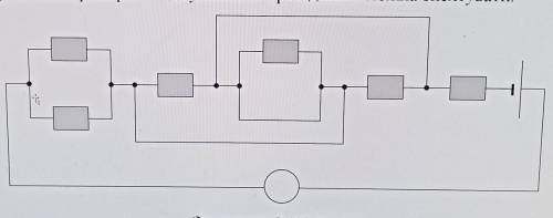 Що покаже амперметр в електричному колі, складеному за наведеною нижче схемою? Напруга на клемах дже