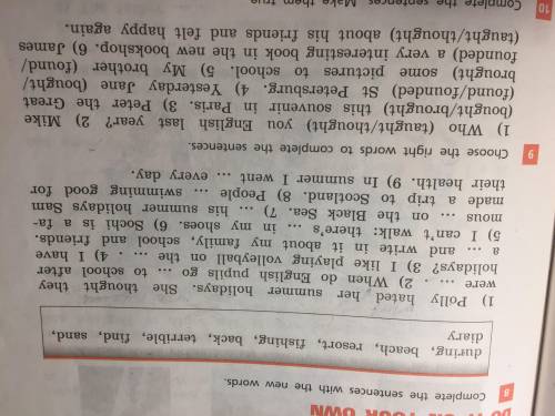 УМОЛЯЮ Задания пишите цифру и слово из вариантов например 1) during вот таким образом