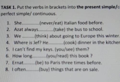 WWW. TASK 1. Put the verbs in brackets Into the present simple/continuous or presentperfect simple/