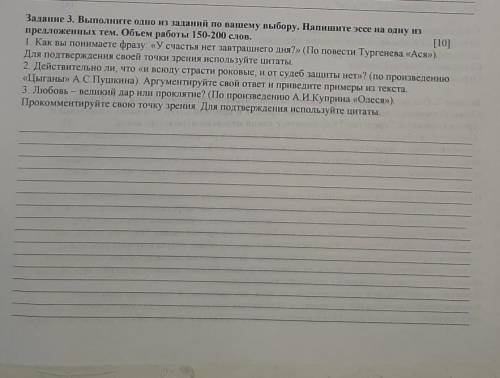 с заданием по литературе, надо написать эссе.​